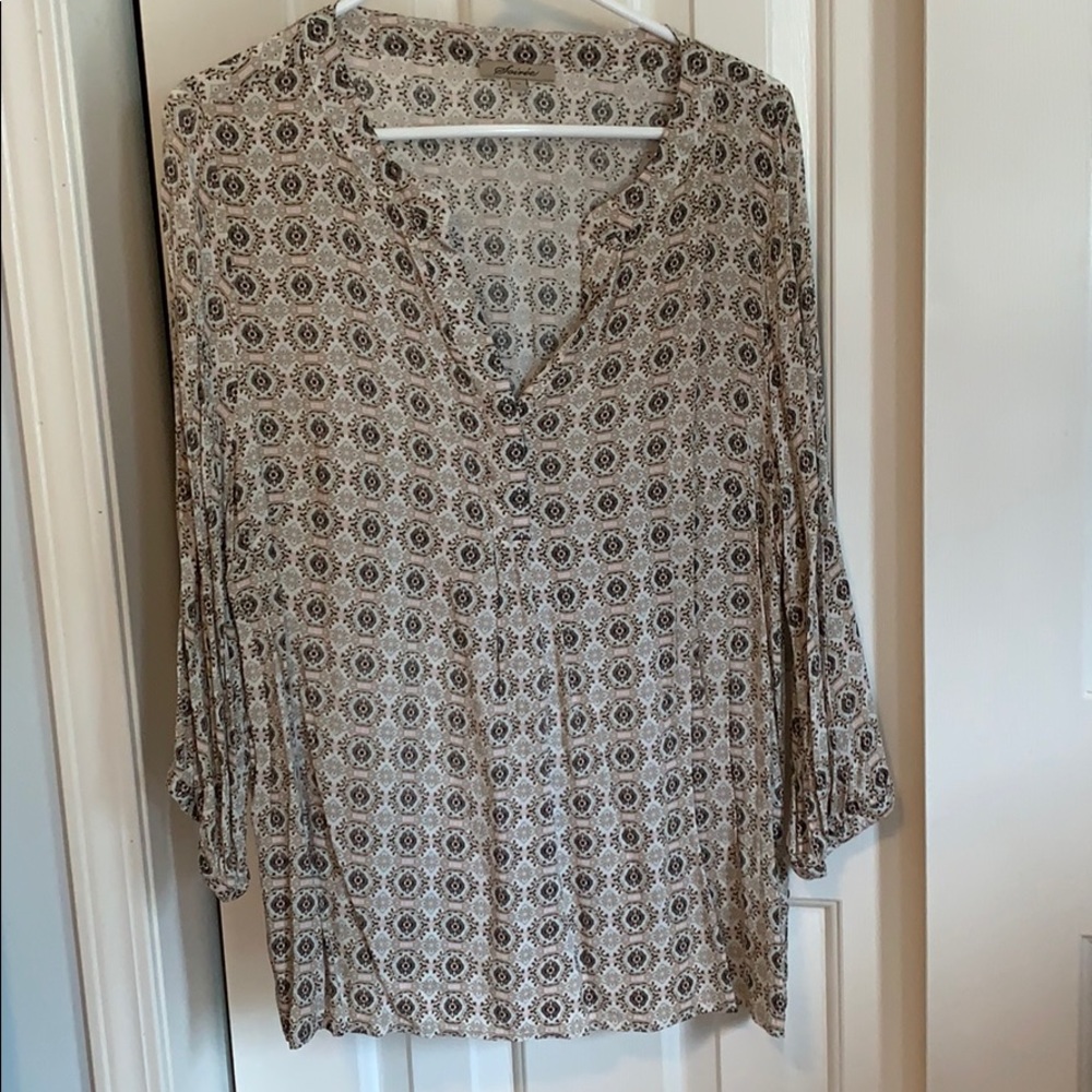 Soiree 3/4 sleeve blouse 1x